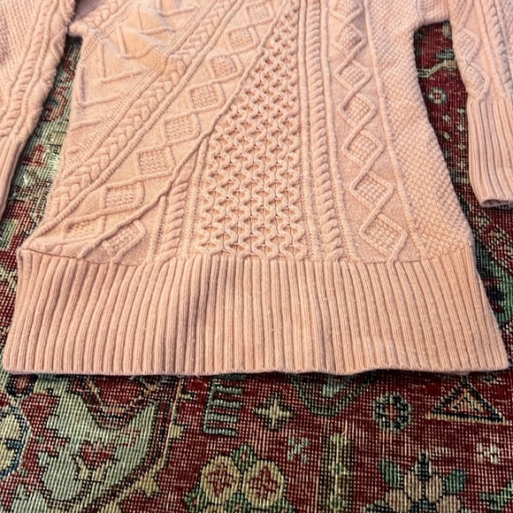 J.Crew pink crewneck cable-knit sweater - Picture 5 of 11